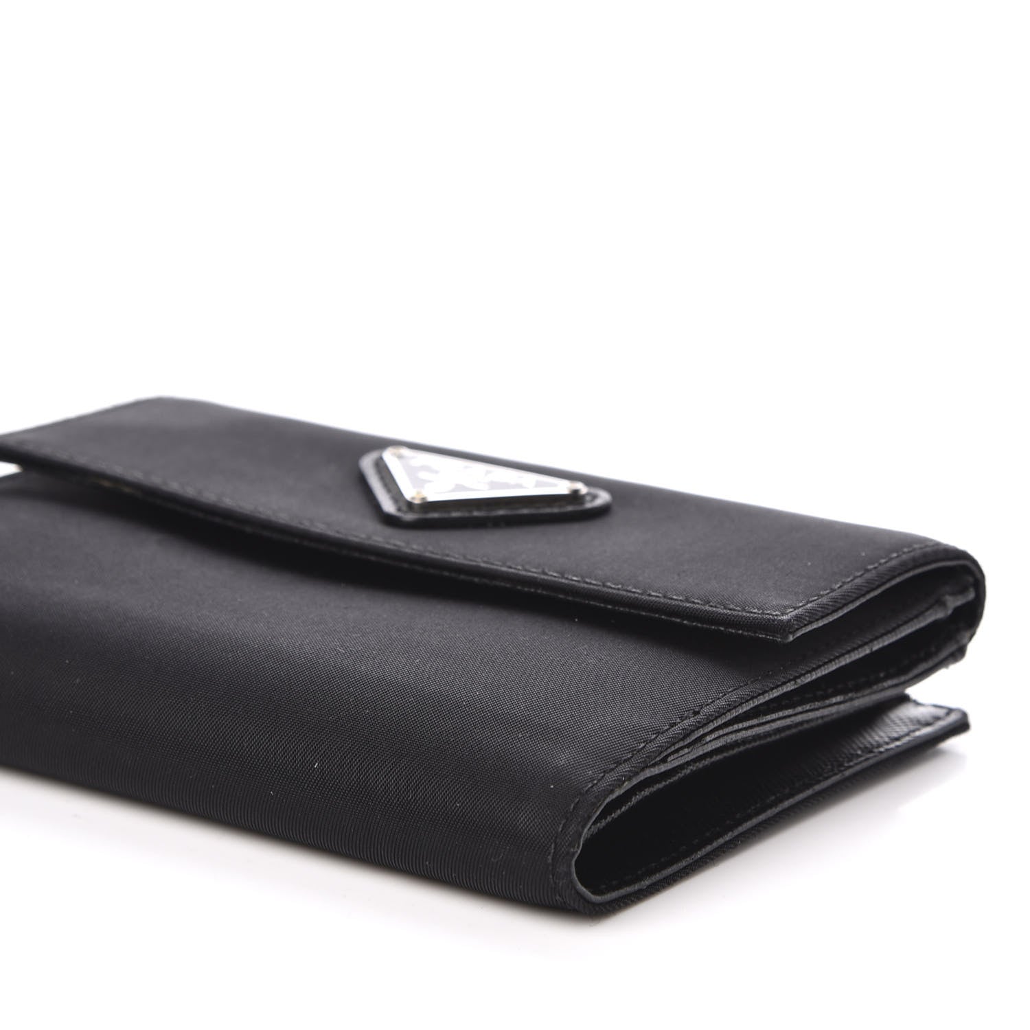 Prada Tessuto Nylon French Wallet Black 7 of 10