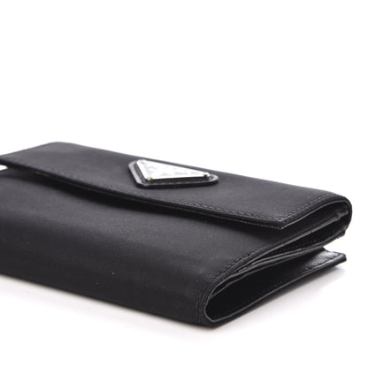 Prada Tessuto Nylon French Wallet Black 7 of 10