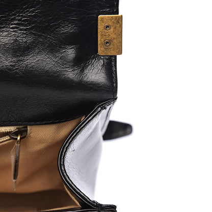 Chanel Aged Glazed Calfskin Quilted Large Boy Flap Black 10 of 16