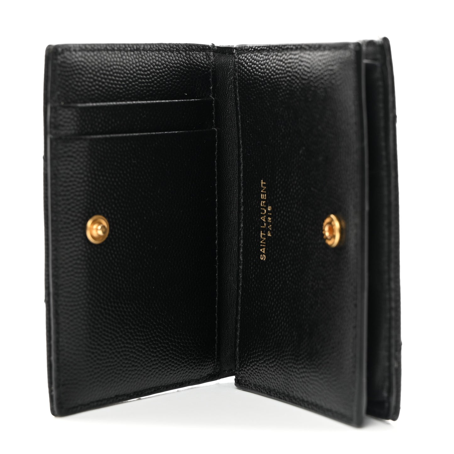 Grain De Poudre Matelasse Chevron Monogram Flap Card Case Black