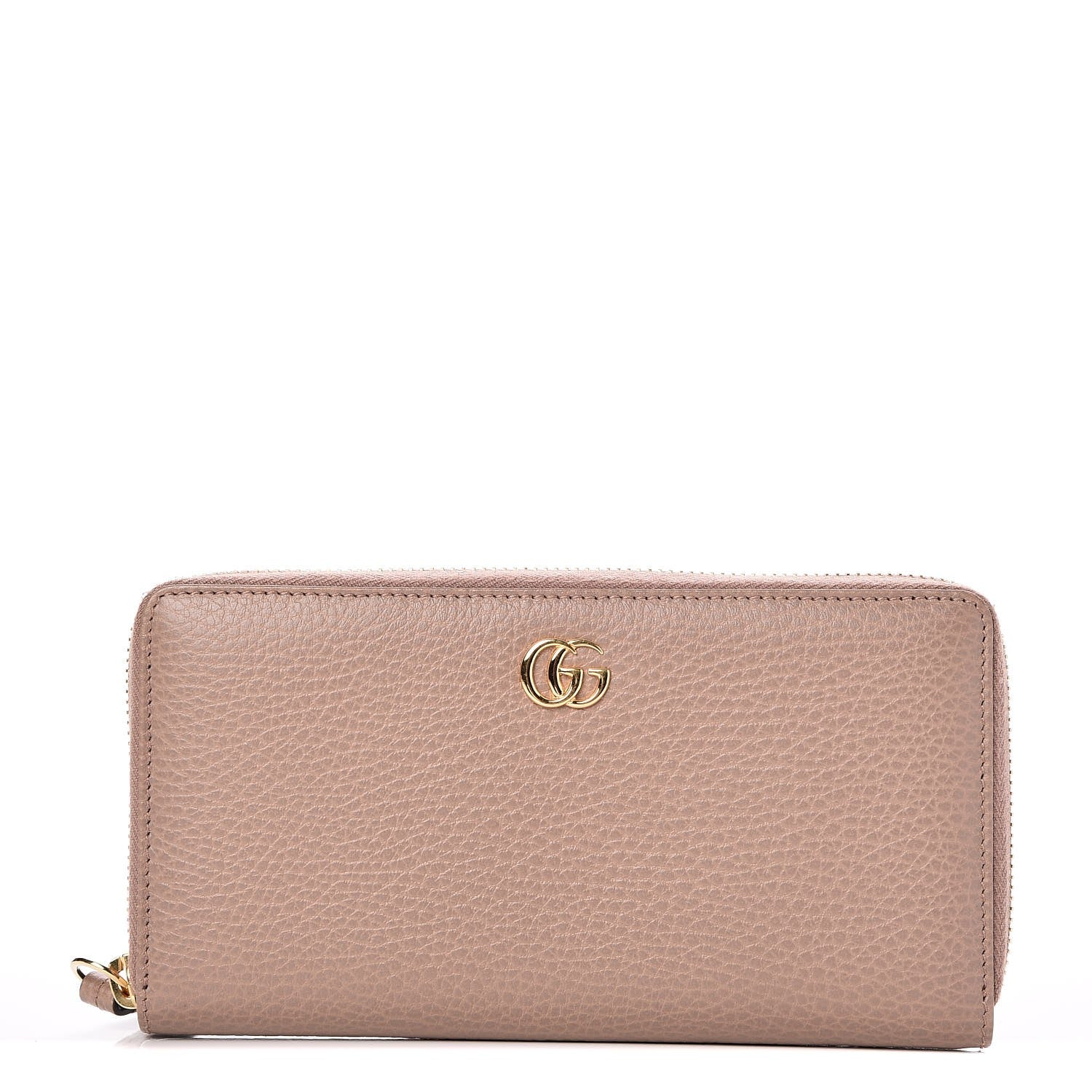 Gucci Dollar Calfskin GG Marmont Zip Around Wallet Porcelain Rose 1 of 8