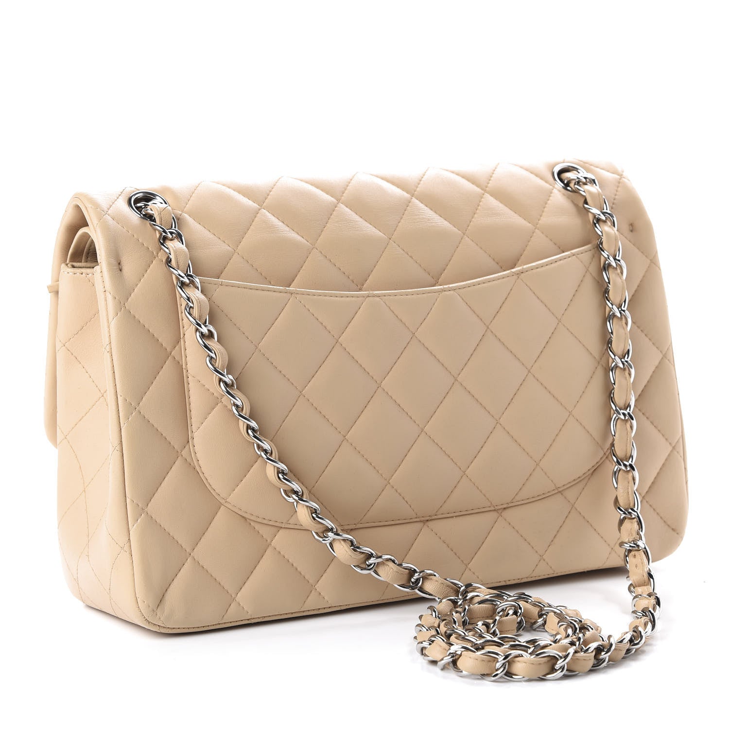 Chanel Lambskin Quilted Jumbo Double Flap Beige Clair 3 of 12