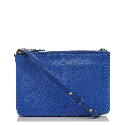 Celine Python Small Trio Crossbody Bag Royal Blue 1 of 6
