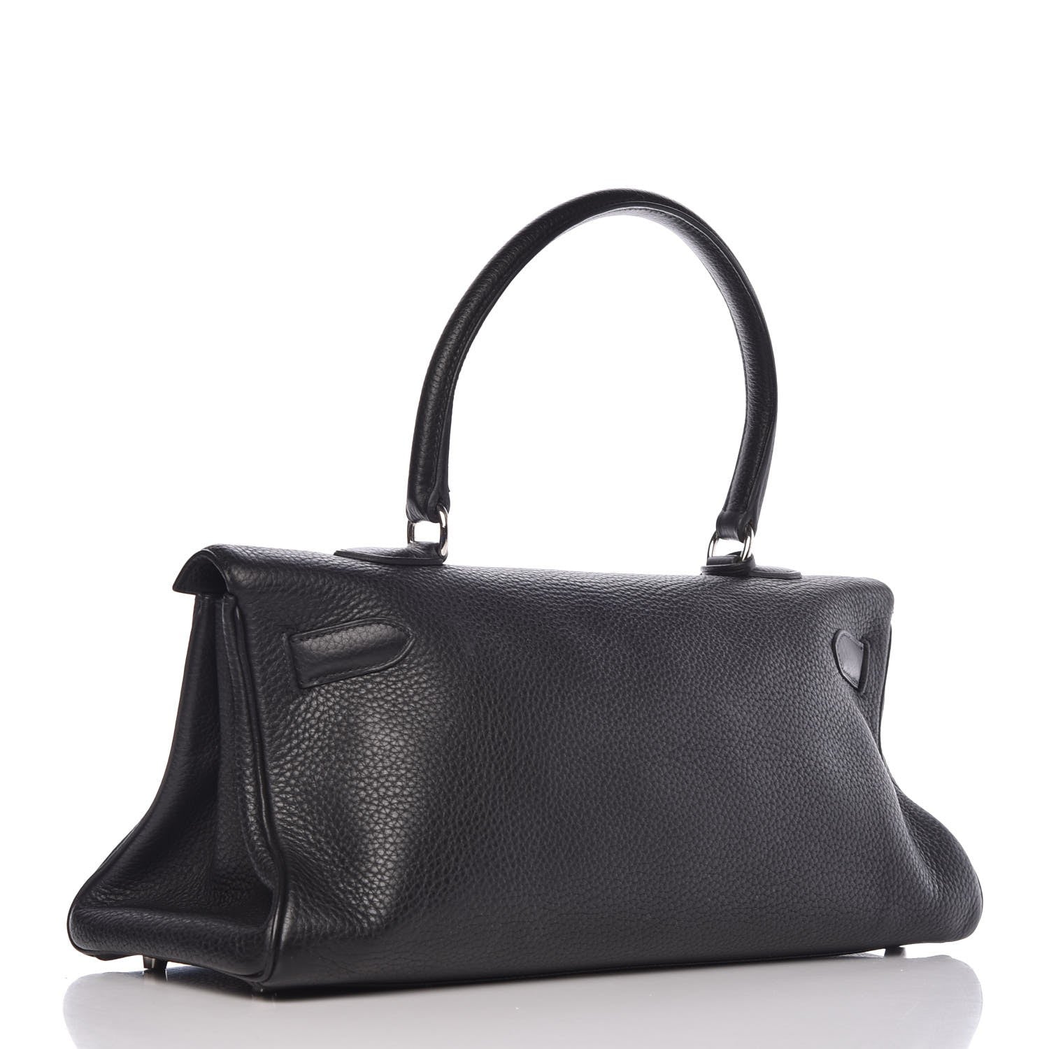Hermes Taurillon Clemence Shoulder Kelly 40 Black 3 of 33