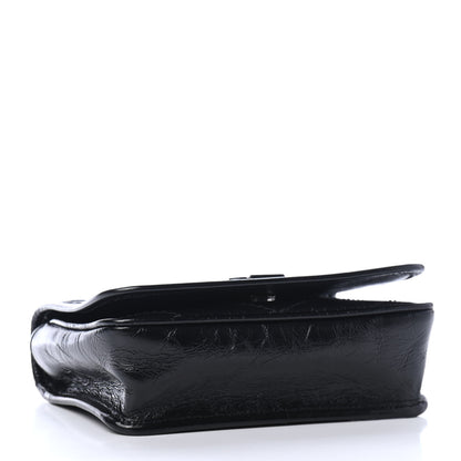 Saint Laurent Crinkled Calfskin Matelasse Monogram Niki Chain Wallet Black 3 of 4