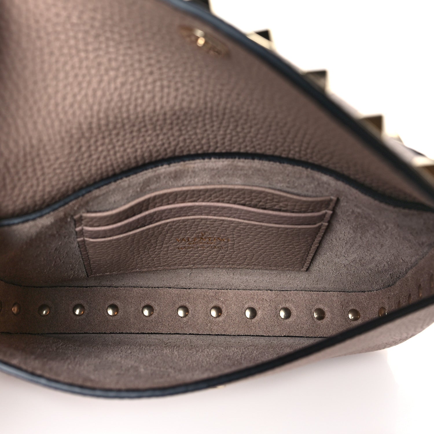 Valentino Garavani Grainy Calfskin Rockstud Crossbody Pouch Poudre 5 of 9