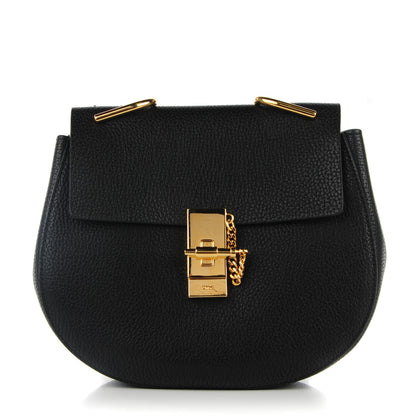 Chloe Grained Lambskin Drew Shoulder Bag Black 1 of 7
