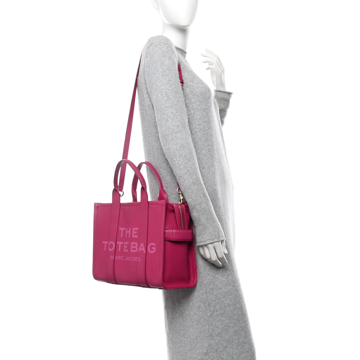 Marc Jacobs Grained Calfskin Medium The Tote Bag Lipstick 2 of 11