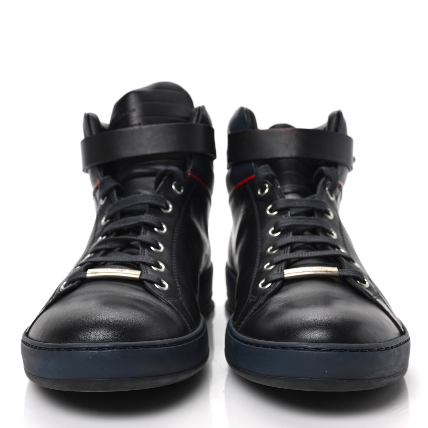 Homme Smooth Calfskin Mens Sneakers 43 Black Blue