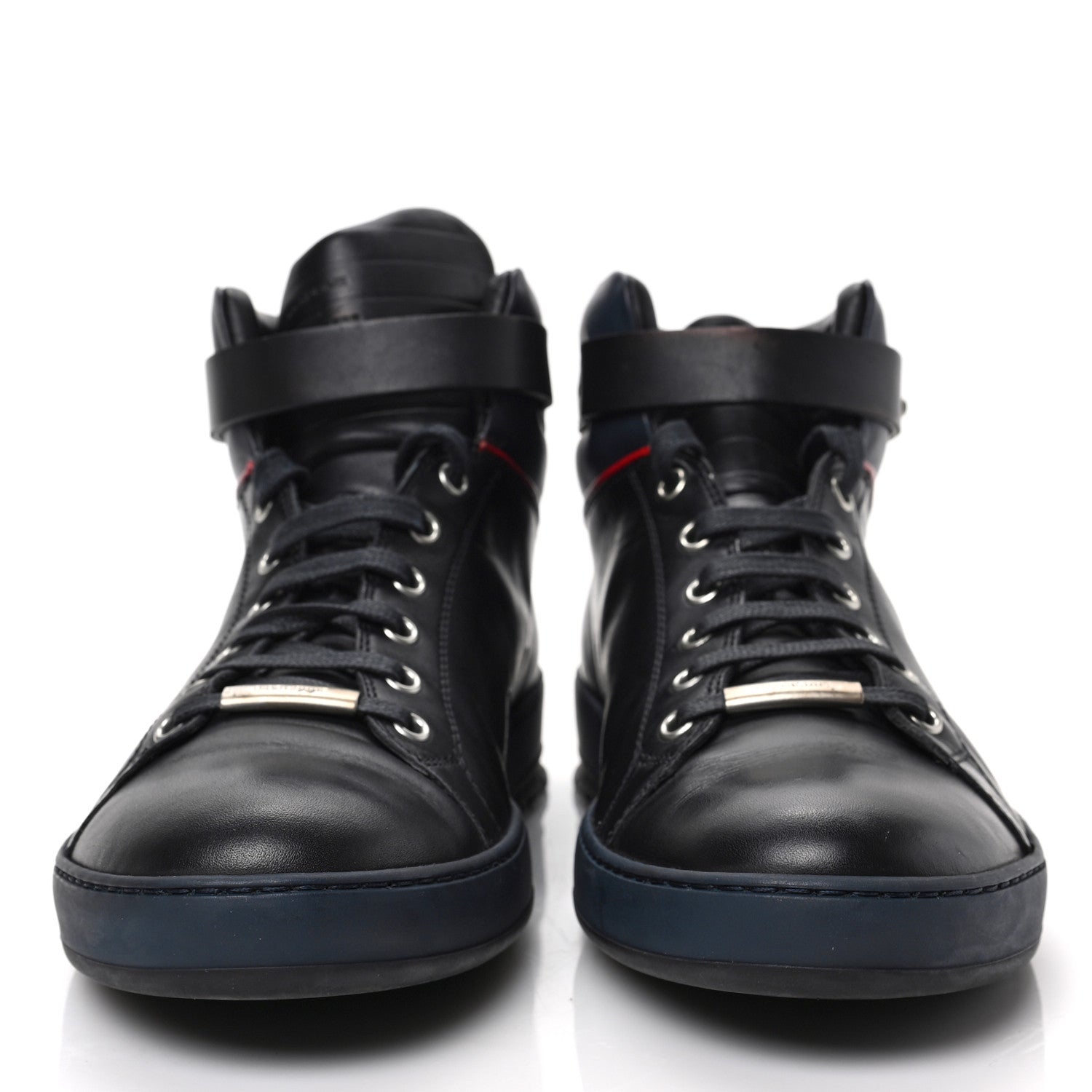 Christian Dior Homme Smooth Calfskin Mens Sneakers 43 Black Blue 2 of 8