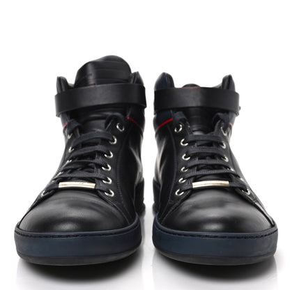 Christian Dior Homme Smooth Calfskin Mens Sneakers 43 Black Blue 2 of 8