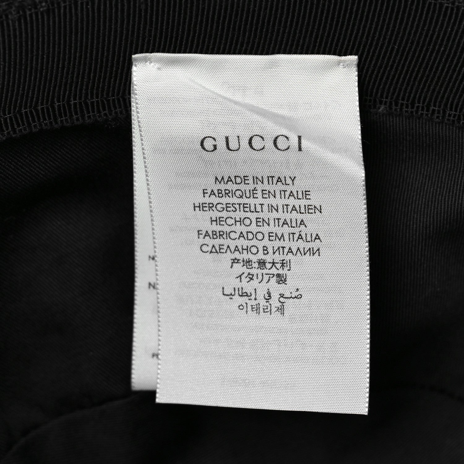 Gucci Monogram Textured Dollar Calfskin GG Jago Bucket Hat M Black 5 of 7
