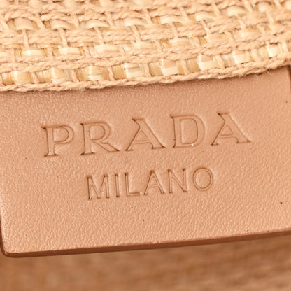 Prada Raffia Logo Tote Naturale 6 of 13