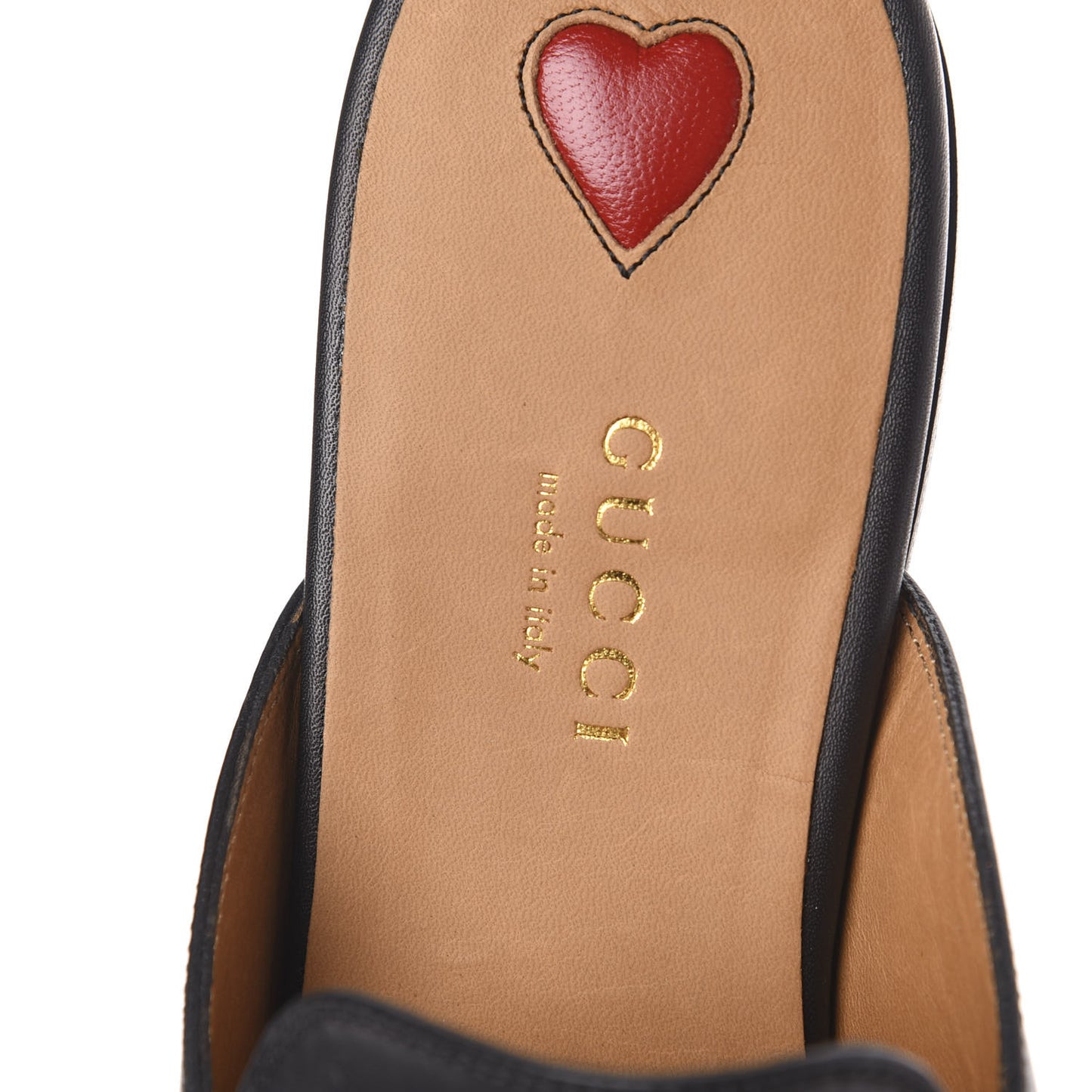 Calfskin Flower Embroidered Womens Princetown Slippers 38 Black