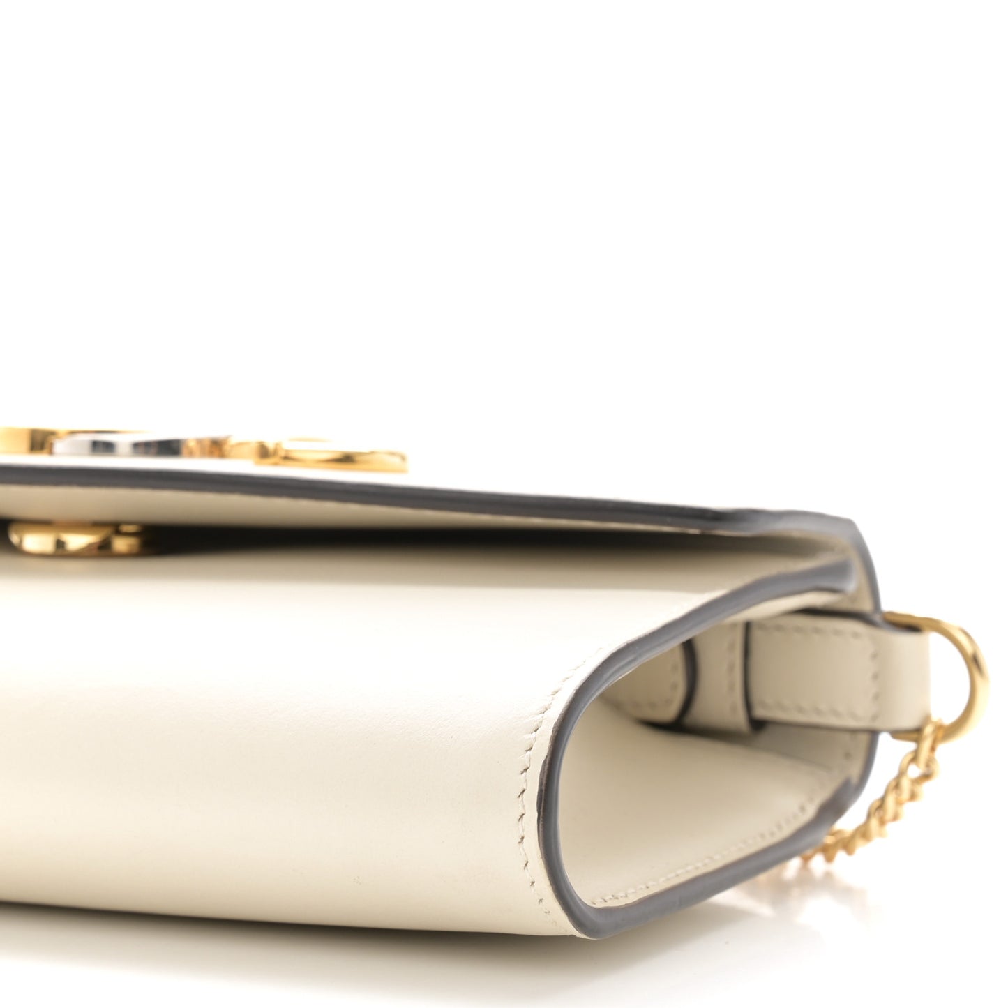 Shibuya Calfskin Small Zumi Top Handle Shoulder Bag Mystic White