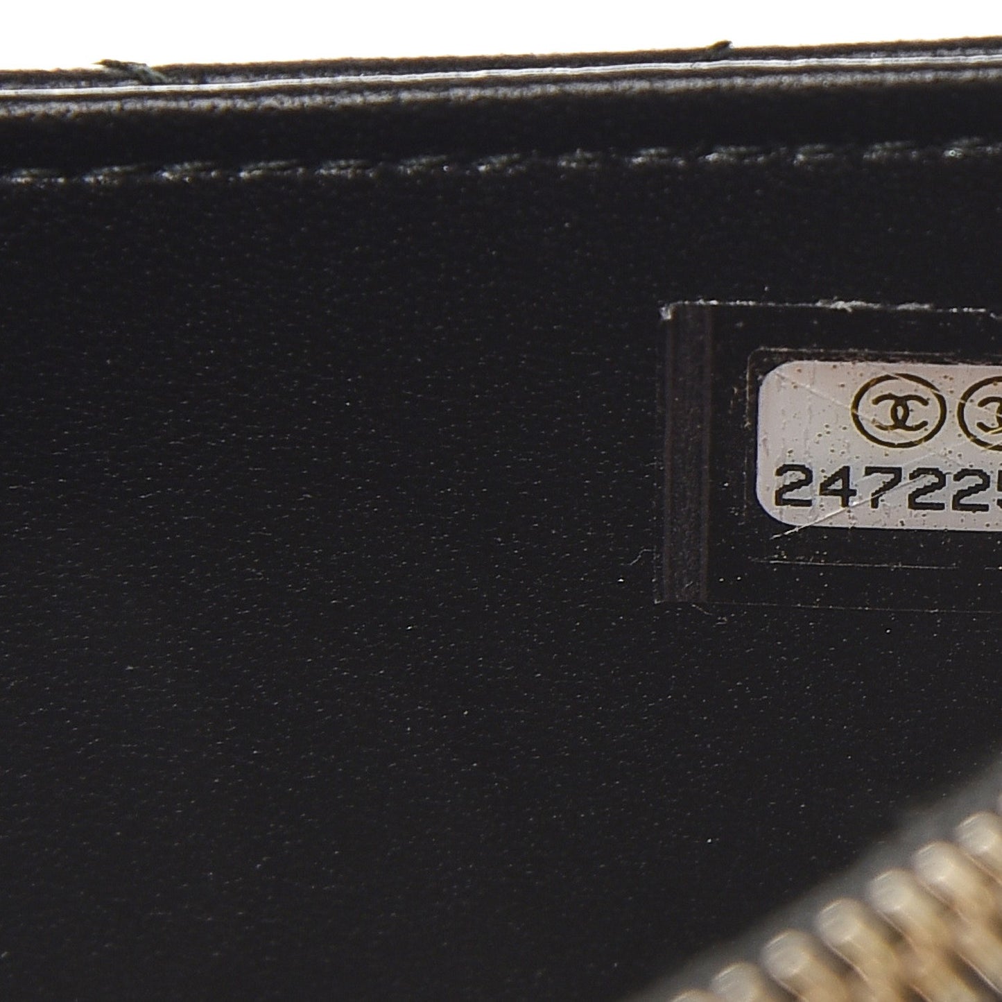 Lambskin Quilted Zip Pouch Black