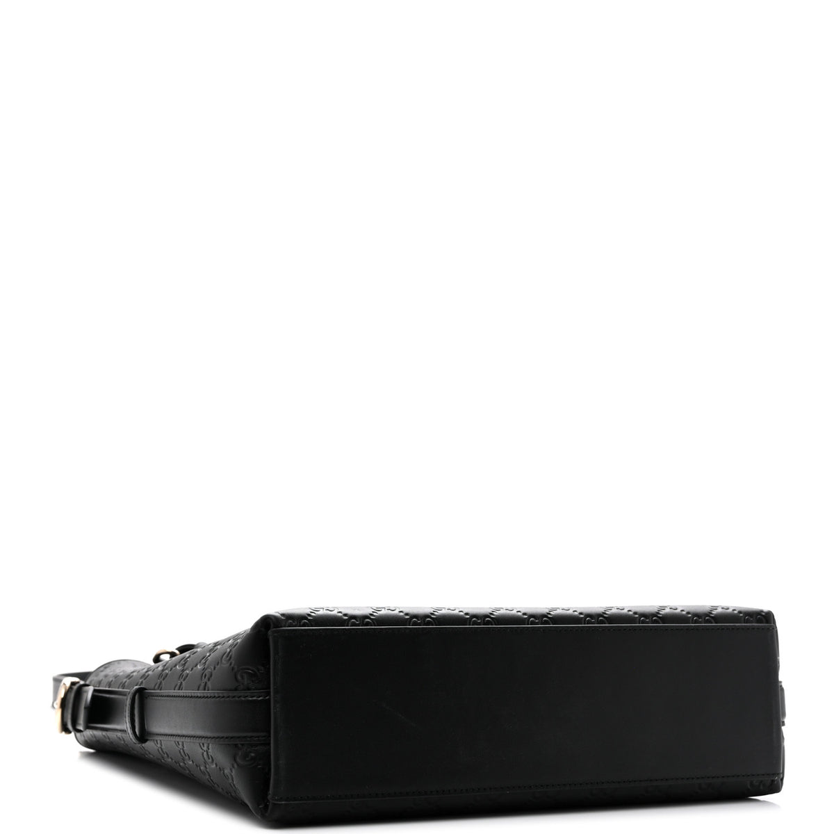 Gucci GG Calfskin Embossed Emblem Medium Shoulder Bag Black 4 of 10