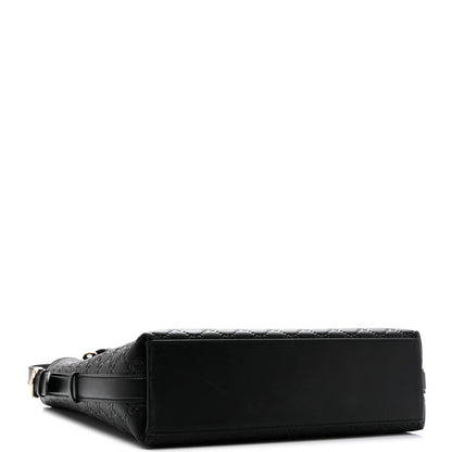 Gucci GG Calfskin Embossed Emblem Medium Shoulder Bag Black 4 of 10