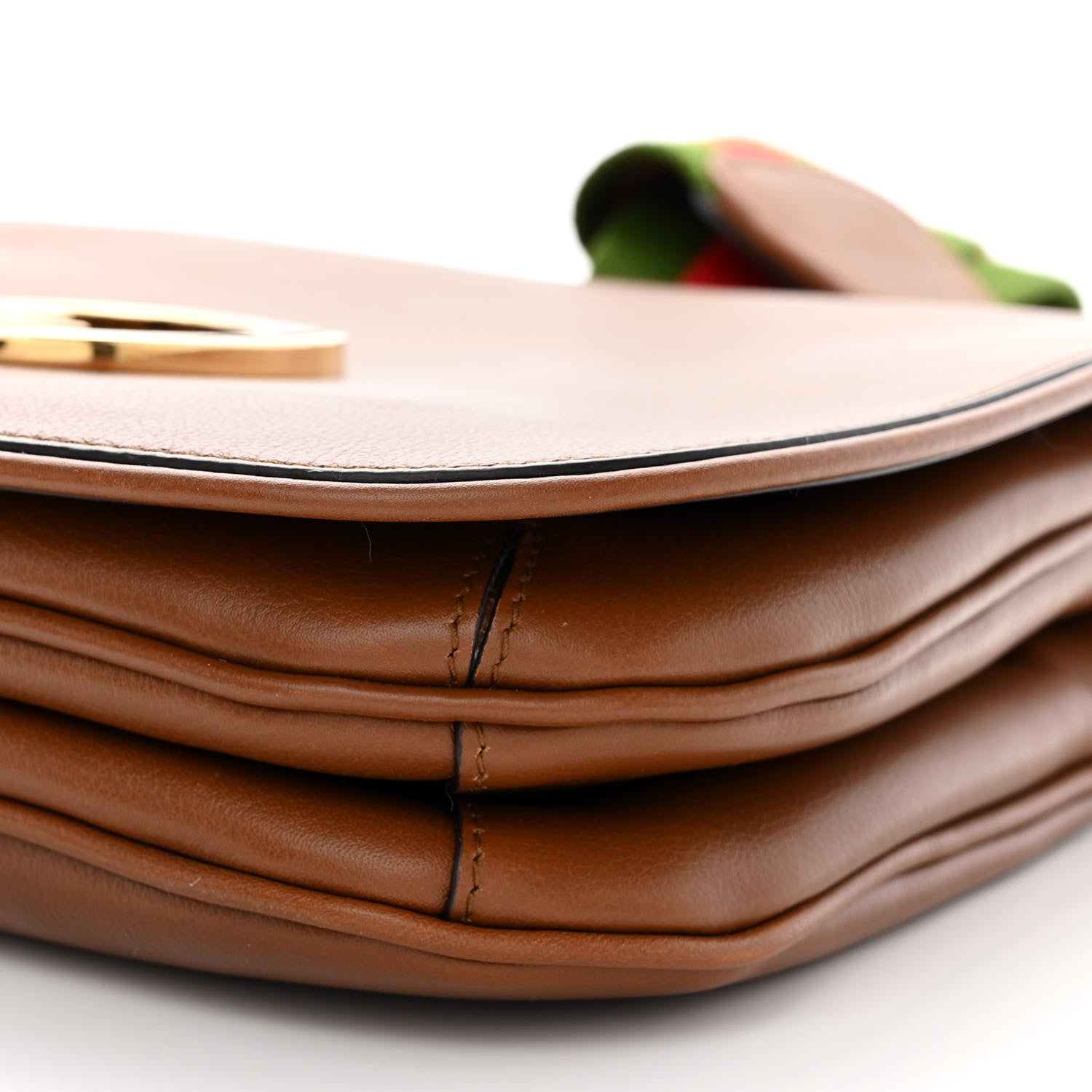 Gucci Roxy Calfskin Web Medium Blondie Top Handle Shoulder Flap Bag Cuir 11 of 12