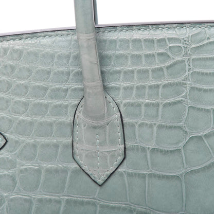 Hermes Matte Alligator Birkin 35 Ciel 22 of 33
