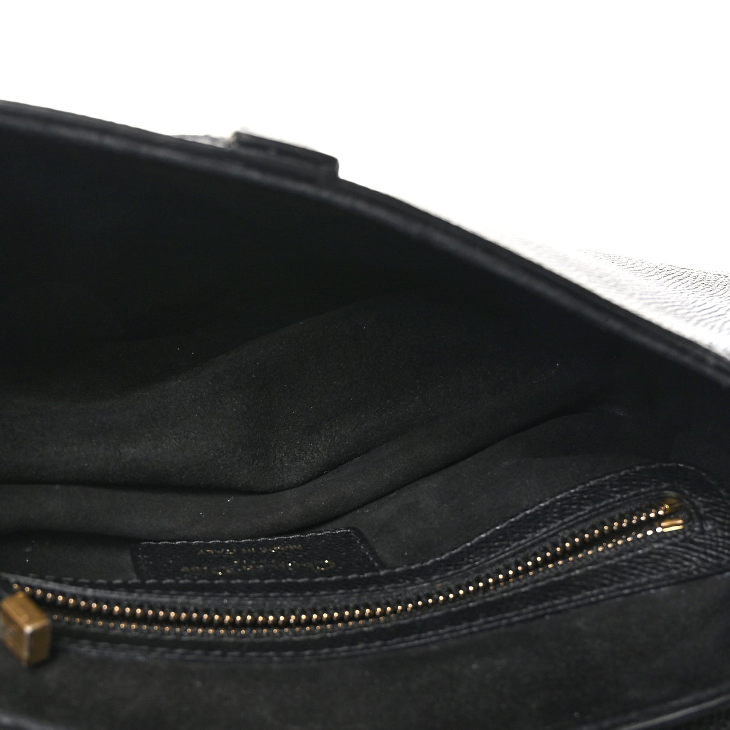Grained Calfskin Saddle Bag Black
