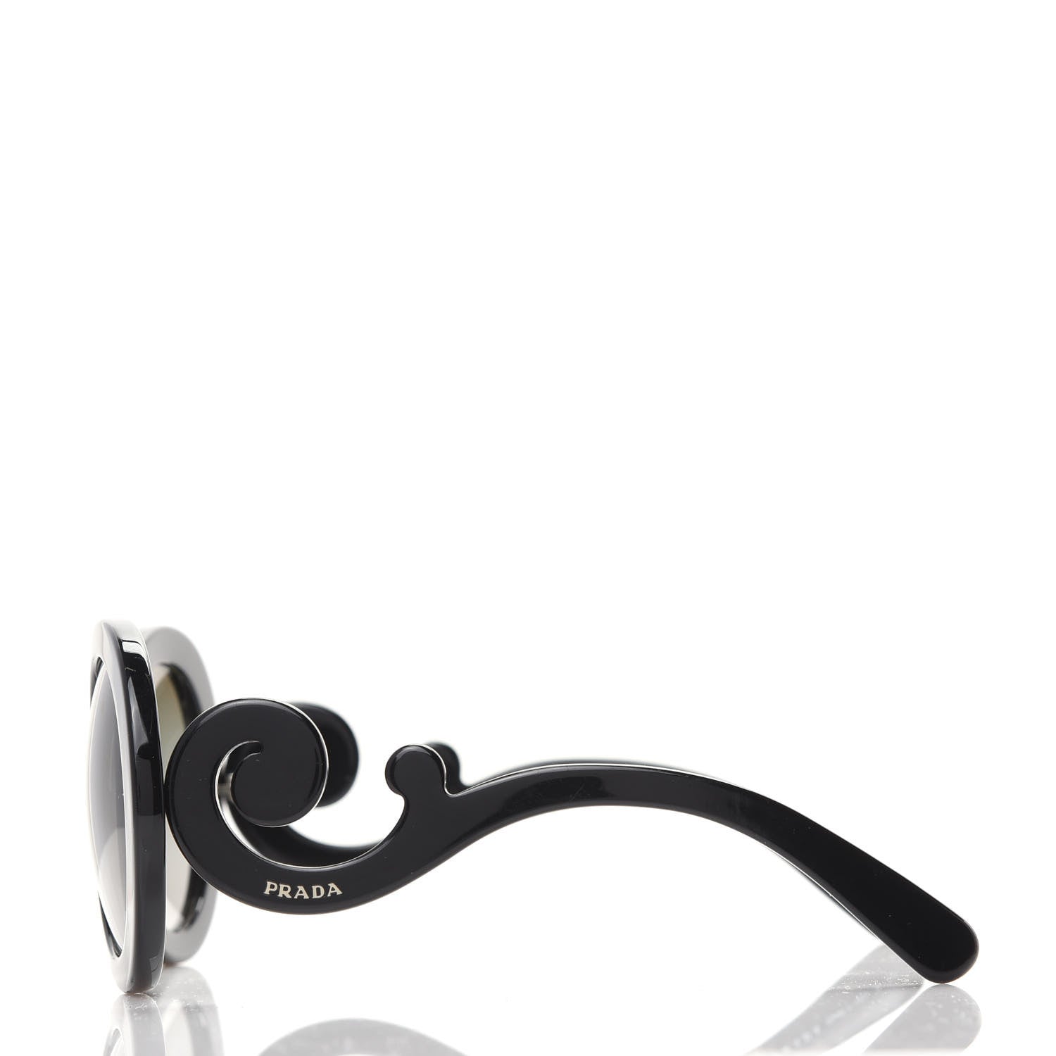 Prada Baroque Sunglasses SPR 27N Black 3 of 8