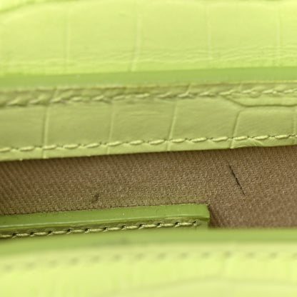 Jacquemus Calfskin Crocodile Embossed Le Chiquito Light Green 10 of 14