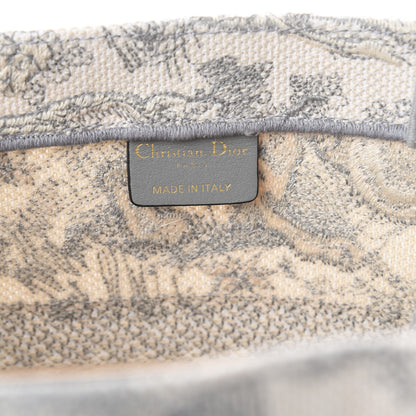 Christian Dior Canvas Embroidered Medium Dioriviera Toile De Jouy Book Tote Gray 7 of 8