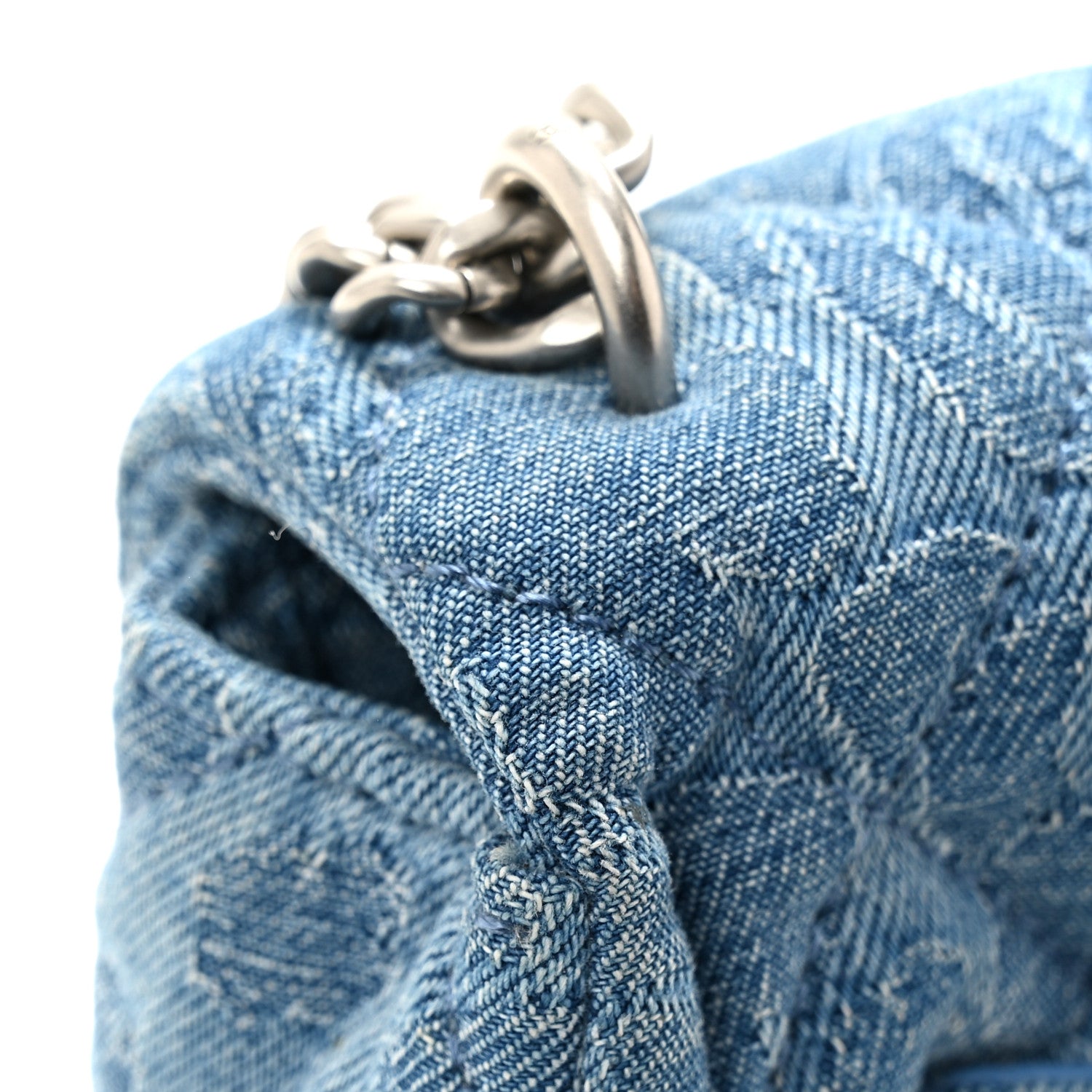 Chanel Denim Quilted Mini Camellia Sweetheart Flap Blue 12 of 12
