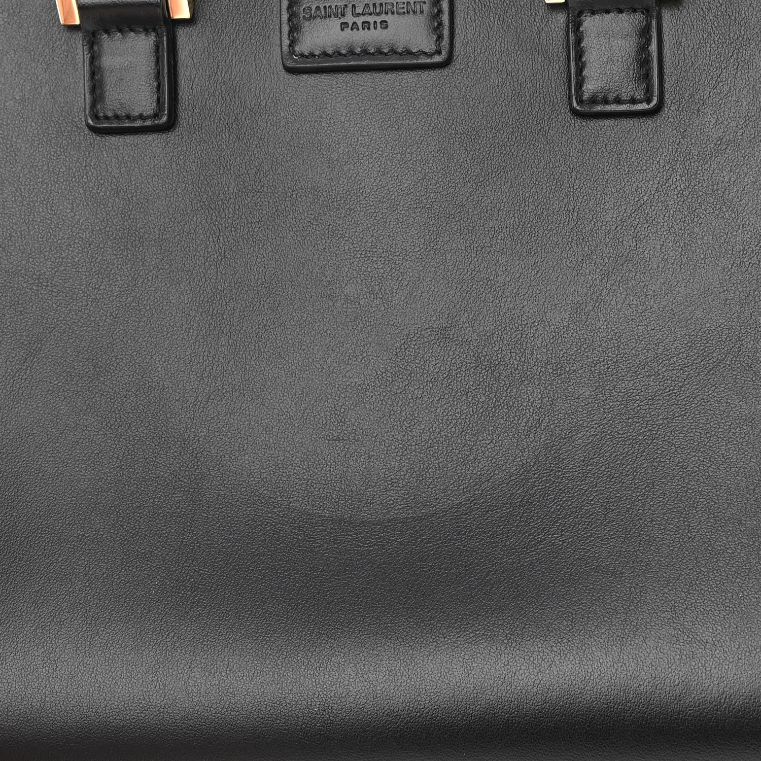 Saint Laurent Calfskin Monogram Baby Cabas Black 14 of 15