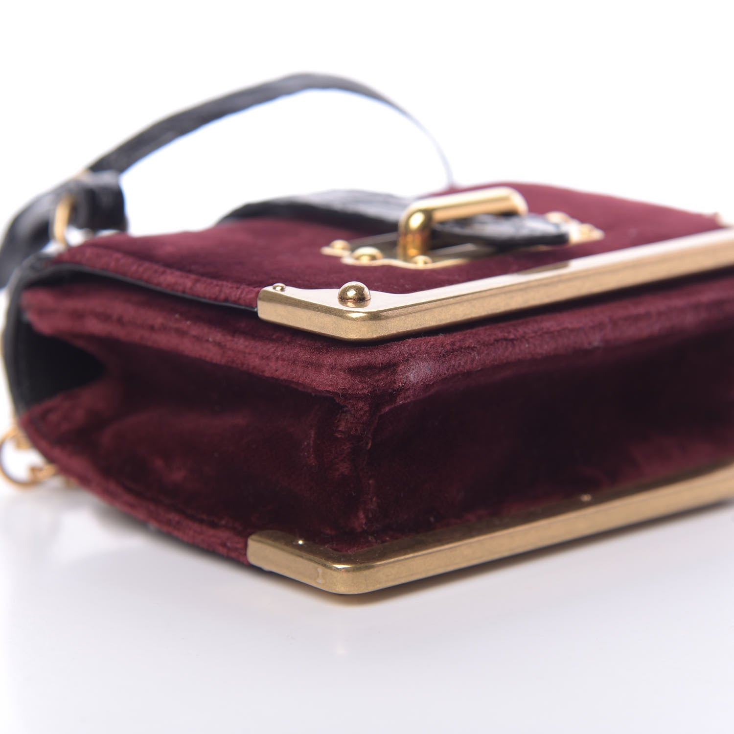 Prada Velvet Crocodile Micro Cahier Bag Ribes Black 9 of 11