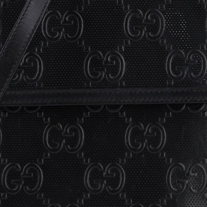 Gucci Calfskin GG Tennis Embossed Messenger Bag Black 8 of 10