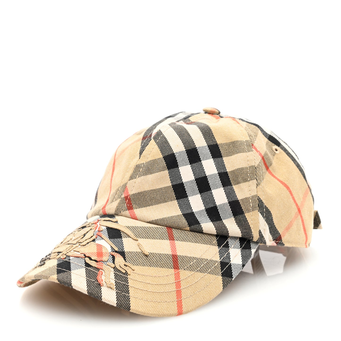 Cotton Blend Check EKD Baseball Hat M Sand