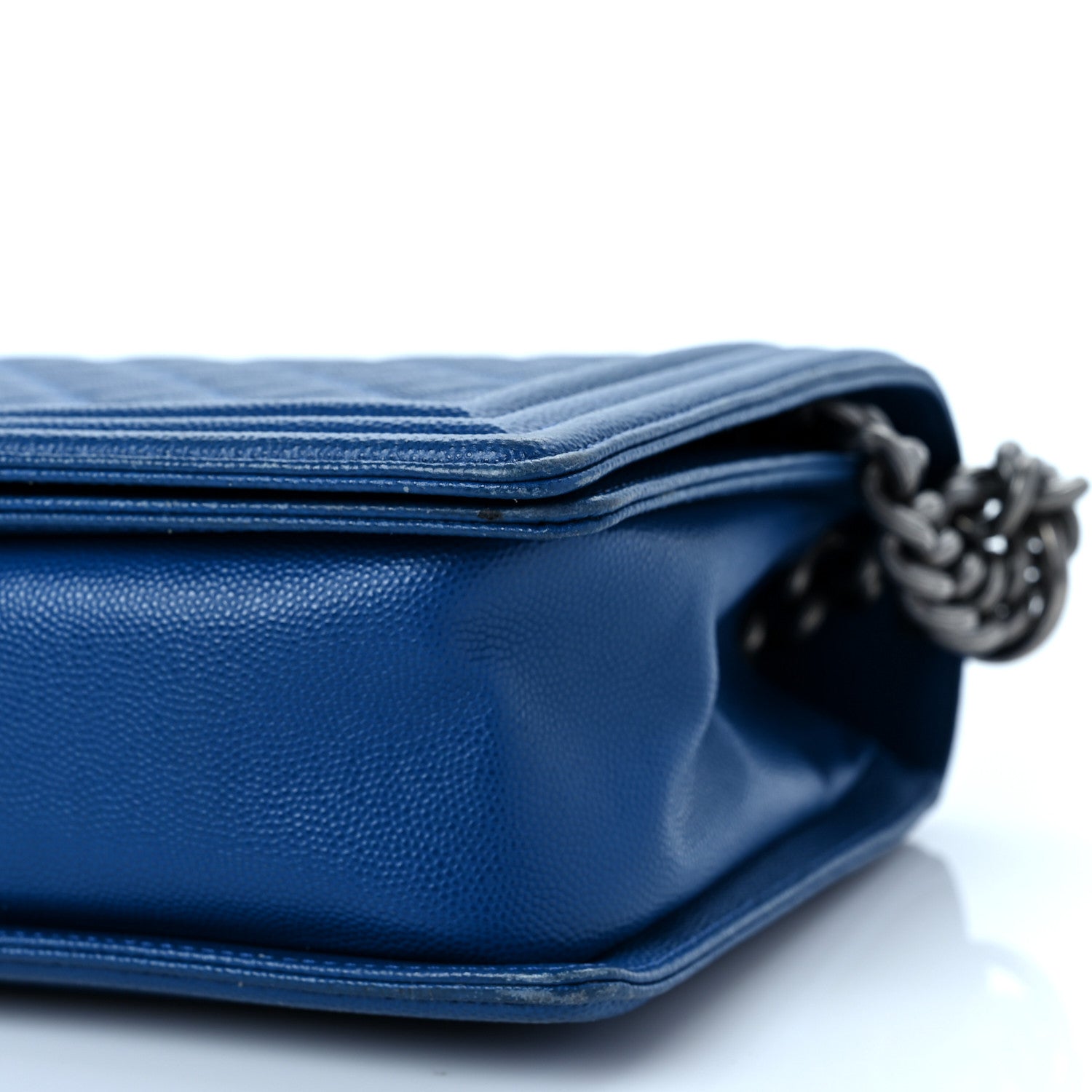 Chanel Caviar Quilted New Medium Boy Flap Dark Blue 9 of 9