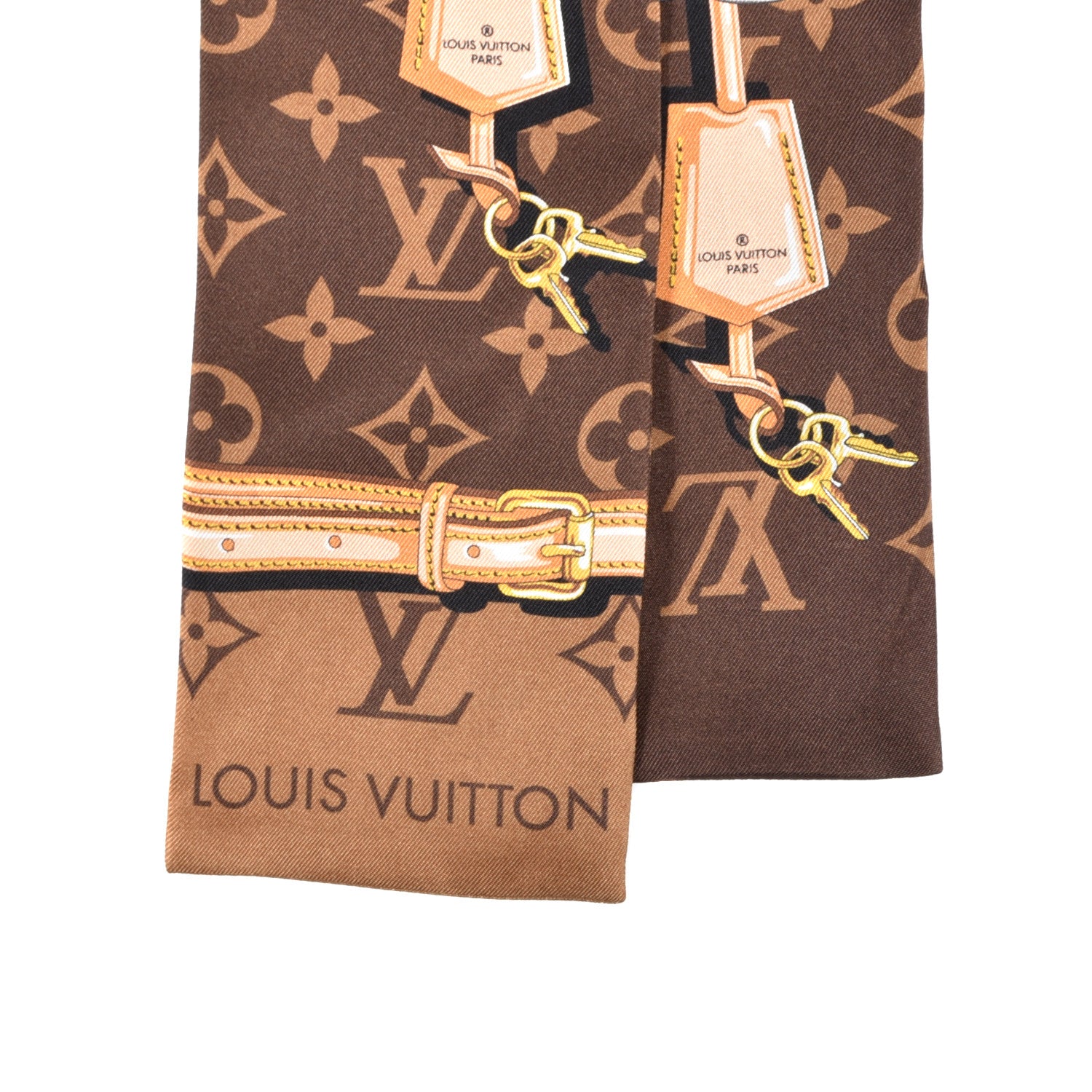 Louis Vuitton Silk Monogram Confidential Bandeau Brown 2 of 4