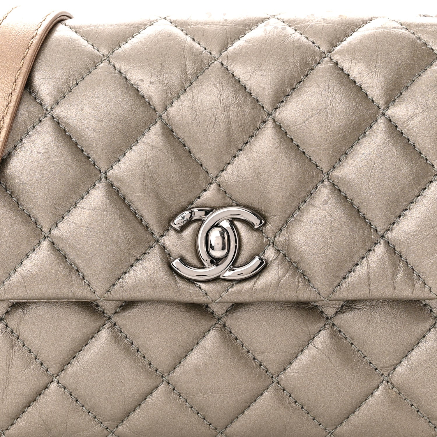 Chanel Metallic Calfskin Quilted Mineral Nights Mini Flap Bronze 8 of 12