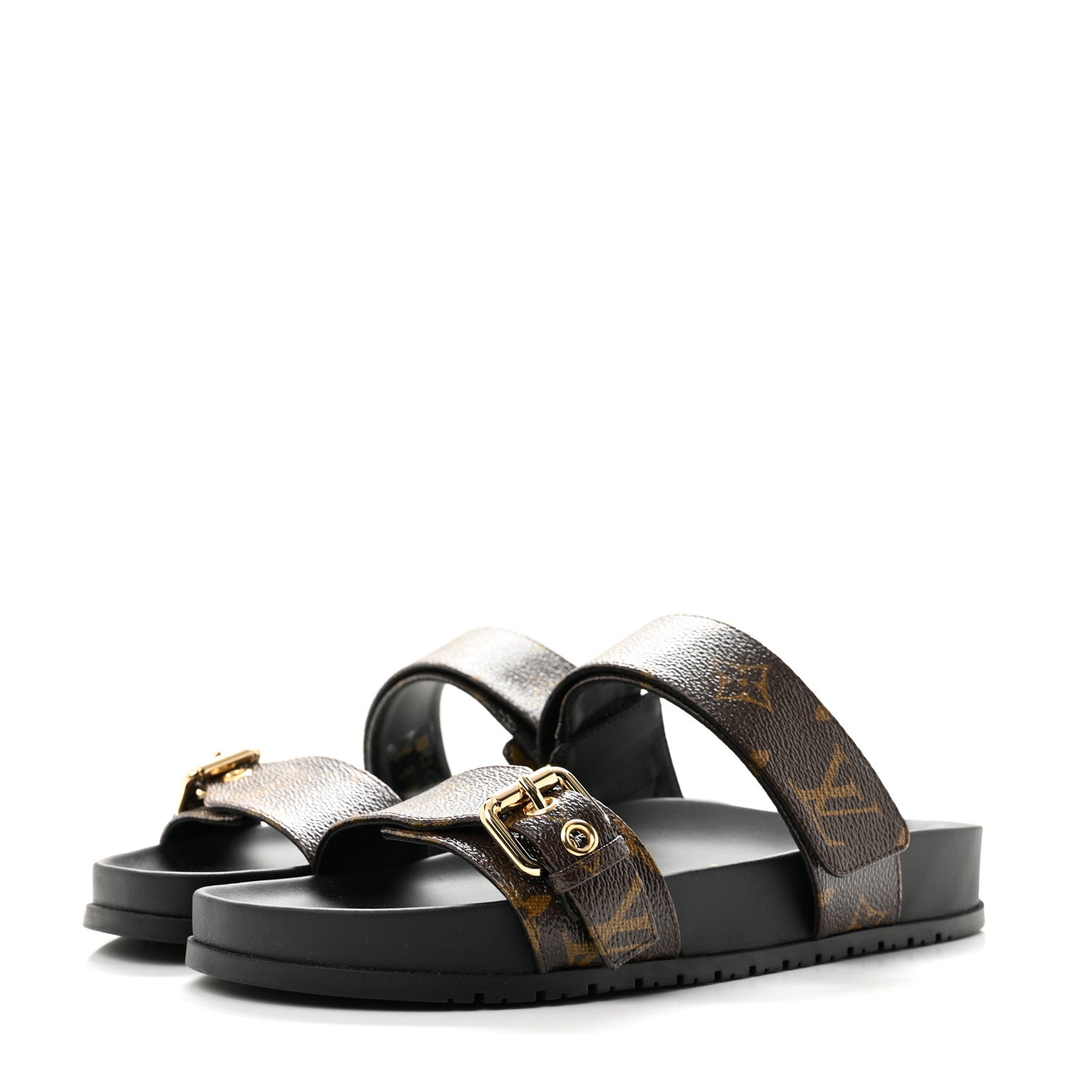 Louis Vuitton Monogram Bom Dia Mule Sandals 38.5 Black 4 of 10