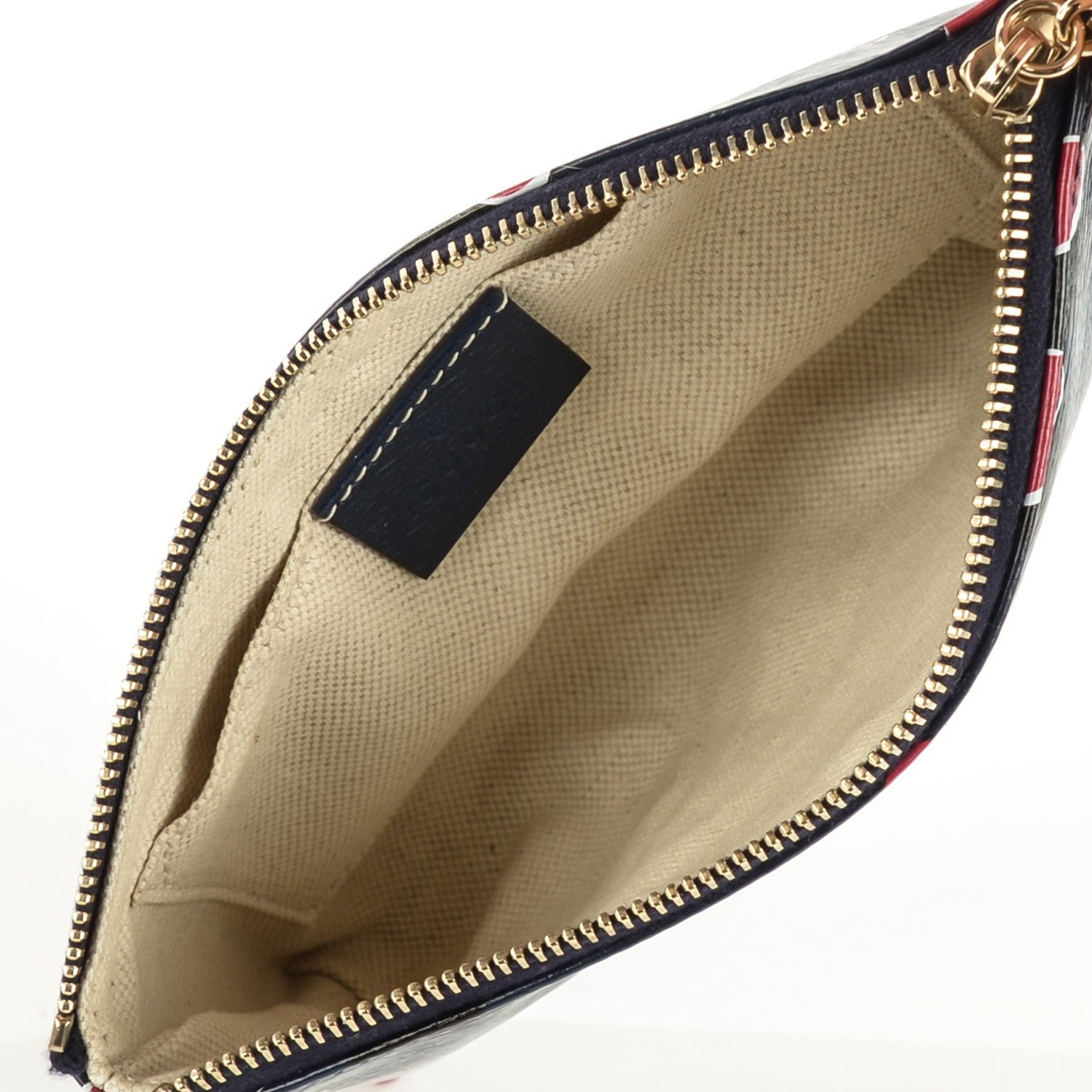Gucci Calfskin Heartbeat Print Small Pouch Blue 7 of 7