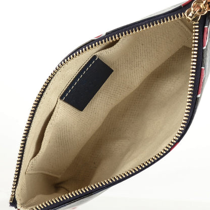 Gucci Calfskin Heartbeat Print Small Pouch Blue 7 of 7