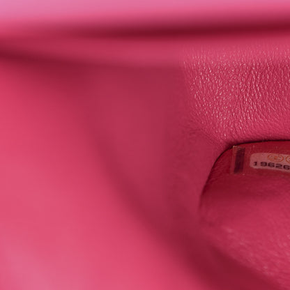 Chanel Tweed Quilted Jumbo Double Flap Hot Pink 8 of 9