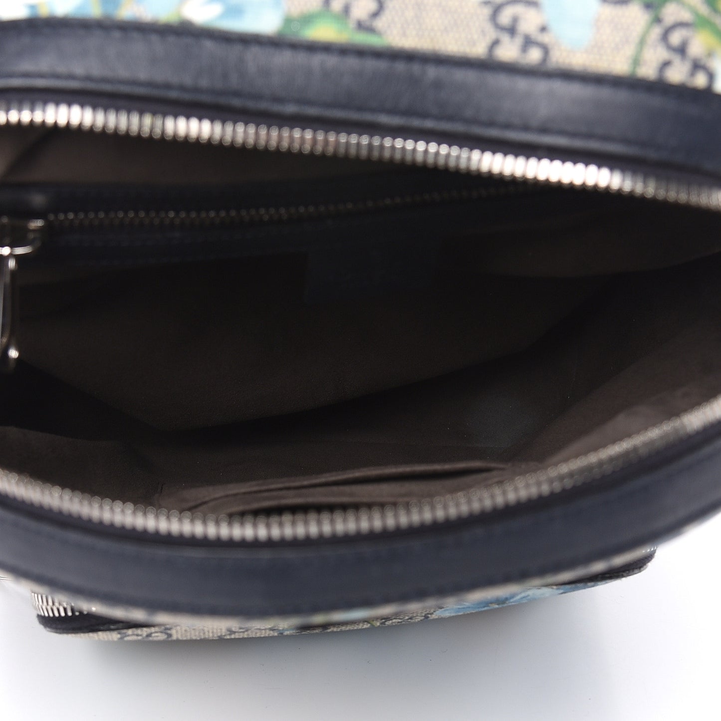 GG Supreme Monogram Blooms Small Day Backpack Blue