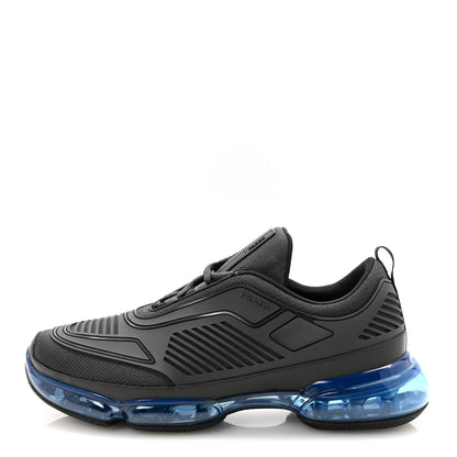 Prada Rubber Knit Fabric Mens Cloudbust Air Sneakers 8.5 Grey Blue 1 of 9
