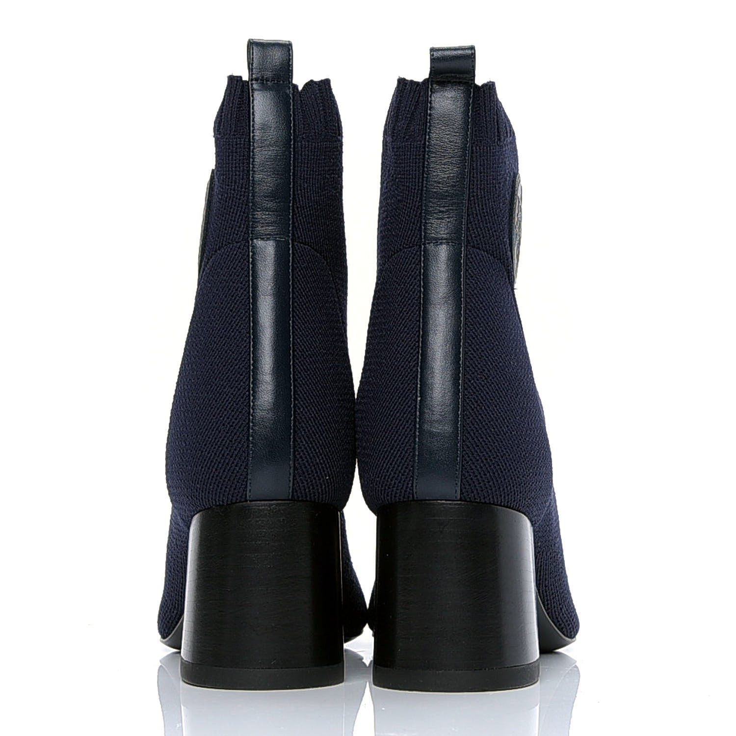 Hermes Knit Calfskin Volver 60 Ankle Boots 36.5 Bleu Diplomatique 4 of 6