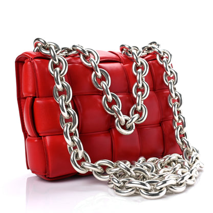 Bottega Veneta Lambskin Maxi Intreccio Padded Chain Cassette Crossbody Bag Nail Polish 3 of 7