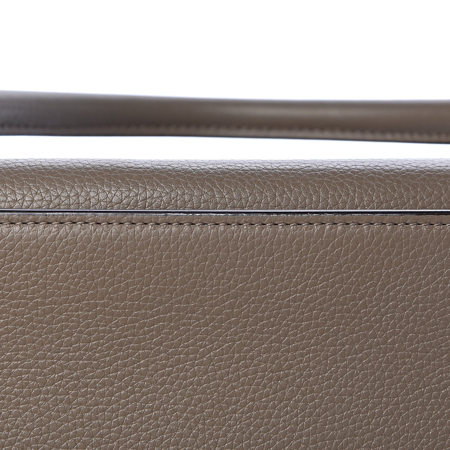 Celine Drummed Calfskin Medium Trapeze Souris 10 of 16