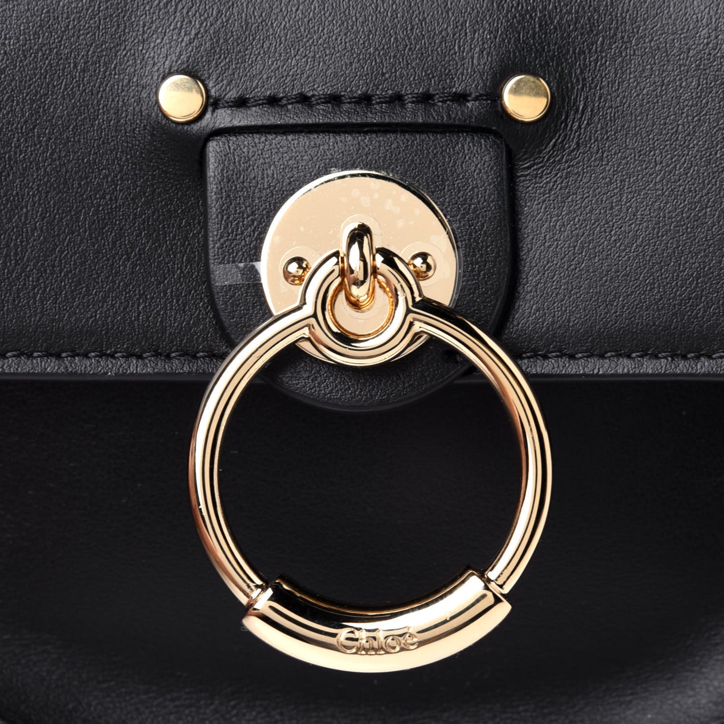 Shiny Calfskin Tess Mini Crossbody Bag Black