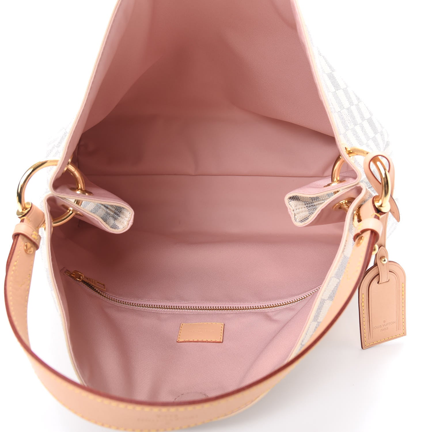 Louis Vuitton Damier Azur Graceful MM Rose Ballerine 5 of 14