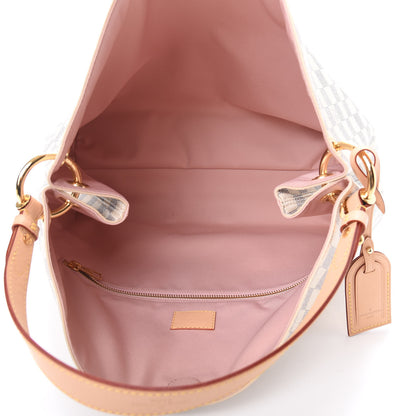 Louis Vuitton Damier Azur Graceful MM Rose Ballerine 5 of 14