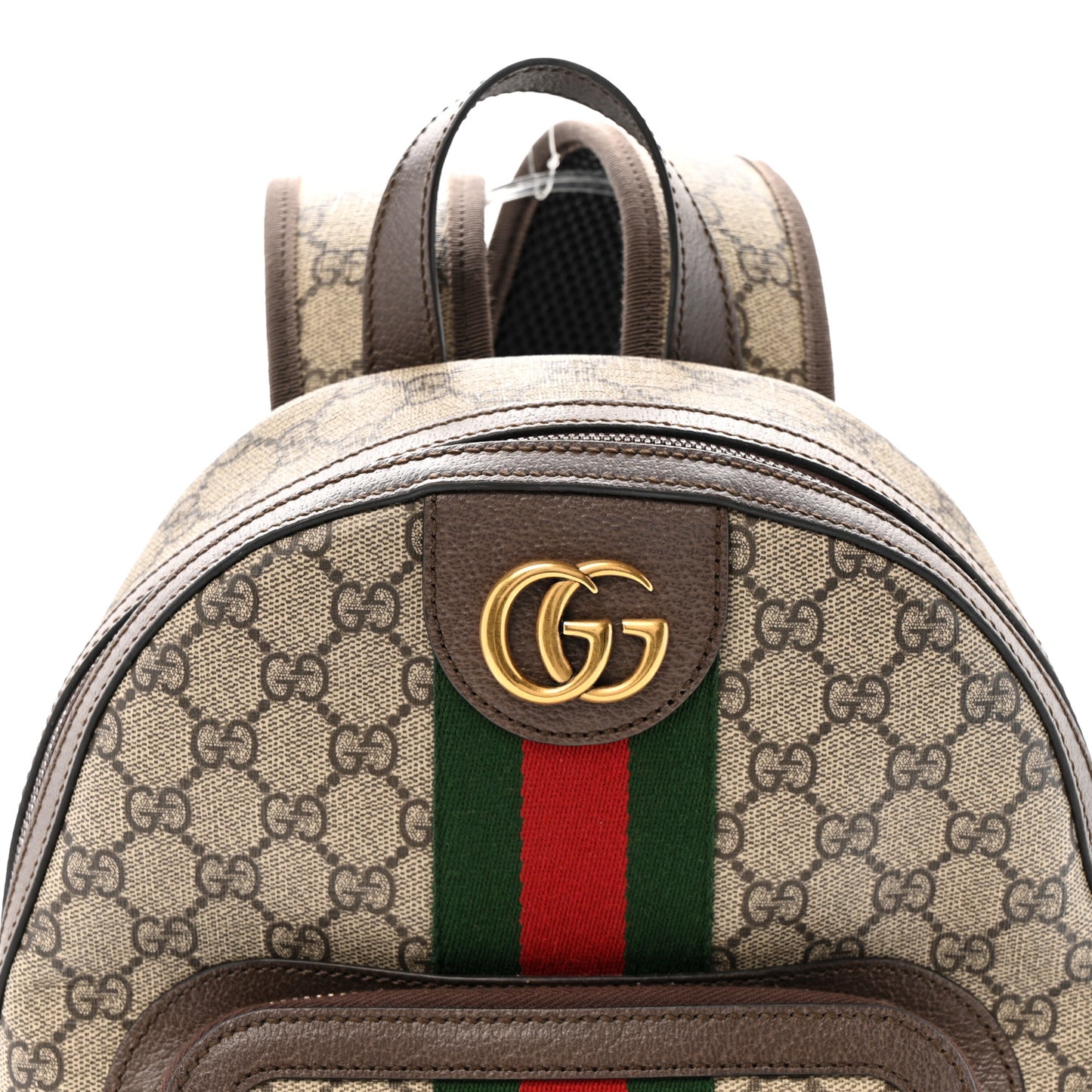 GG Supreme Monogram Calfskin Web Small Ophidia Day BackpacK Beige Ebony New Acero