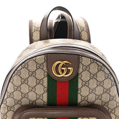 Gucci GG Supreme Monogram Calfskin Web Small Ophidia Day BackpacK Beige Ebony New Acero 8 of 12